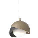 Brooklyn Double Shade Pendant - Soft Gold / Black