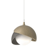 Brooklyn Double Shade Pendant - Soft Gold / Natural Iron