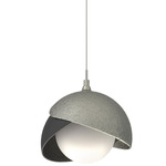 Brooklyn Double Shade Pendant - Sterling / Black