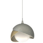 Brooklyn Double Shade Pendant - Sterling / Modern Brass