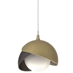 Brooklyn Double Shade Pendant - Modern Brass / Oil Rubbed Bronze