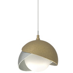 Brooklyn Double Shade Pendant - Modern Brass / Vintage Platinum