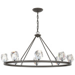 Gatsby Oval Chandelier - Dark Smoke / Crystal