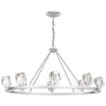 Gatsby Oval Chandelier - Vintage Platinum / Crystal