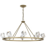 Gatsby Oval Chandelier - Soft Gold / Crystal
