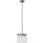 Eos Pendant / Semi Flush Light - Vintage Platinum / Clear