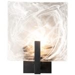 Arc Wall Sconce - Black / White Swirl