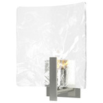 Arc Wall Sconce - Sterling / White Swirl