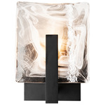 Arc Wall Sconce - Black / White Swirl