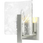 Arc Wall Sconce - Sterling / White Swirl