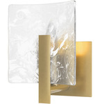 Arc Wall Sconce - Modern Brass / White Swirl
