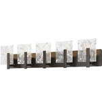 Arc Bathroom Vanity Light - Oil Rubbed Bronze / White Swirl