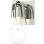 Eos Wall Sconce - Sterling / Clear