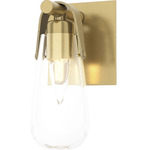 Eos Wall Sconce - Modern Brass / Clear