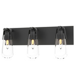 Eos Bathroom Vanity Light - Black / Clear