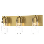 Eos Bathroom Vanity Light - Modern Brass / Clear