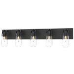 Eos Bathroom Vanity Light - Black / Clear