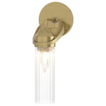 Bow Wall Sconce - Modern Brass / Clear