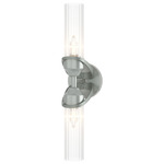 Bow Bathroom Vanity Light - Vintage Platinum / Clear