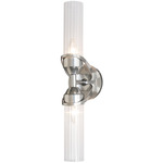 Bow Bathroom Vanity Light - Sterling / Clear