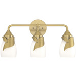 Lapas Bathroom Vanity Light - Modern Brass / Opal