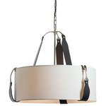 Saratoga Pendant - Polished Nickel / Natural Anna