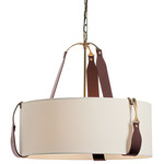 Saratoga Pendant - Antique Brass / Flax