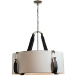 Saratoga Pendant - Polished Nickel / Natural Anna