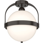 Atlas Semi Flush Ceiling Light - Oil Rubbed Bronze / Opal