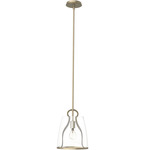 Caliper Pendant - Soft Gold / Clear