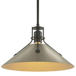 Henry Steel Pendant - Black / Soft Gold