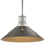 Henry Steel Pendant - Vintage Platinum / Oil Rubbed Bronze