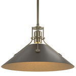 Henry Steel Pendant - Soft Gold / Oil Rubbed Bronze