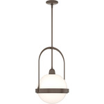 Atlas Globe Pendant - Bronze / Opal