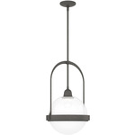 Atlas Globe Pendant - Natural Iron / Opaline