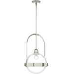 Atlas Globe Pendant - Sterling / Clear