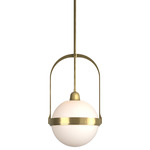 Atlas Globe Pendant - Modern Brass / Opal