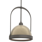 Atlas Pendant - Dark Smoke / Soft Gold