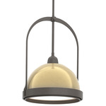 Atlas Pendant - Dark Smoke / Modern Brass