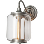 Fairwinds Outdoor Wall Sconce - Coastal Burnished Steel / Clear