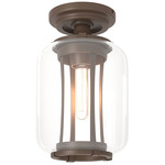 Fairwinds Outdoor Semi Flush Ceiling Light - Coastal Bronze / Clear