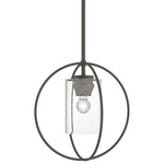 Rhythm Mini Pendant - Dark Smoke / Seeded Clear