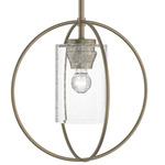 Rhythm Mini Pendant - Soft Gold / Seeded Clear