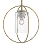Rhythm Mini Pendant - Modern Brass / Seeded Clear