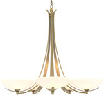 Aegis Chandelier - Modern Brass / Opal