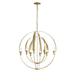 Double Cirque Chandelier - Modern Brass