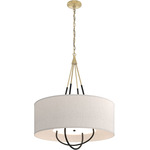 Loop Pendant - Modern Brass / Flax