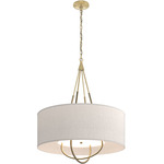 Loop Pendant - Modern Brass / Flax
