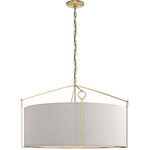 Bow Pendant - Modern Brass / Flax
