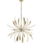 Dahlia Chandelier - Modern Brass